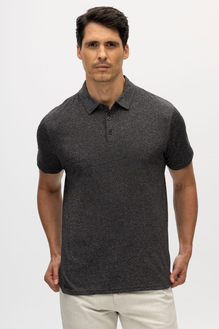 Leon Charcoal Grey Polo