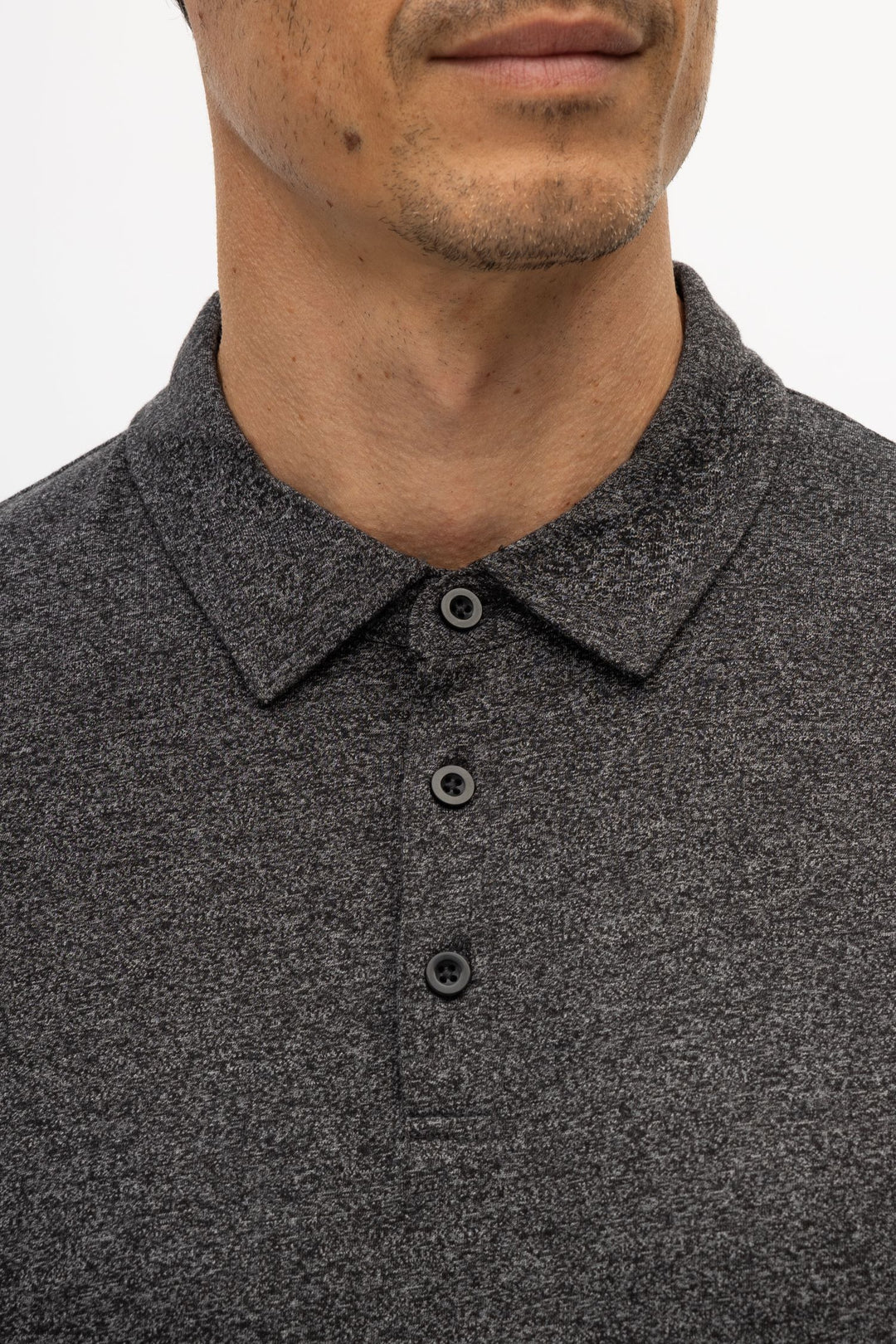 Leon Charcoal Grey Polo