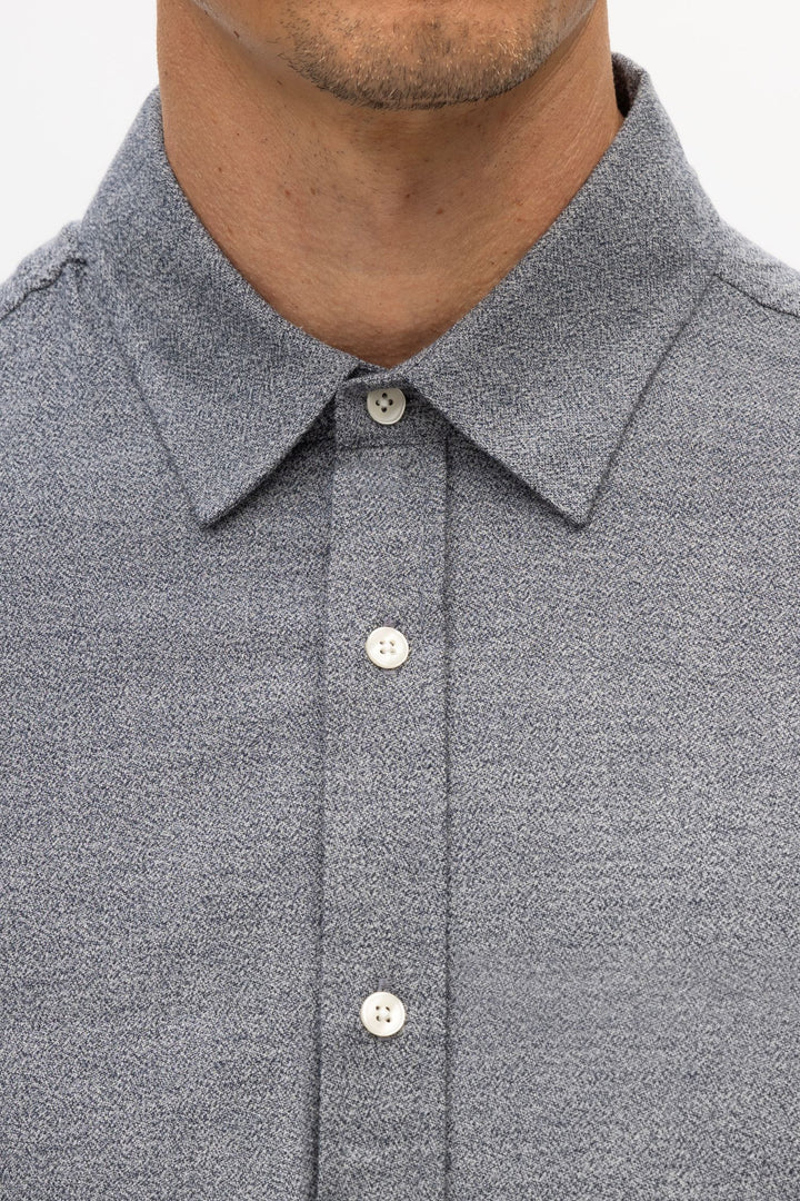 Ryan Navy Brushed Flannel Shirt