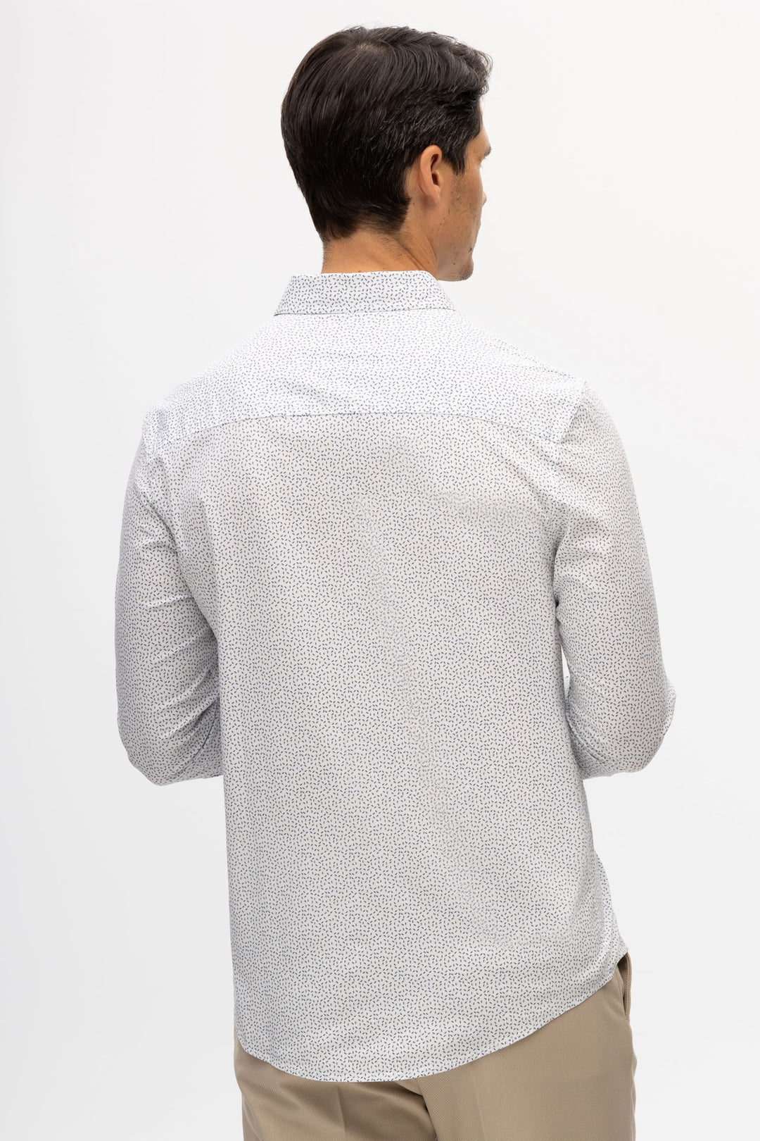 Ryan Printed White Ditsy Shirt