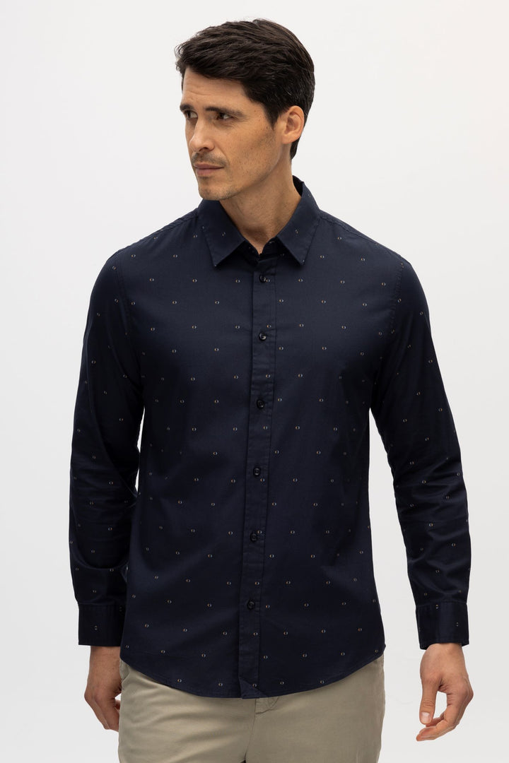 Ryan Navy Geo Shirt