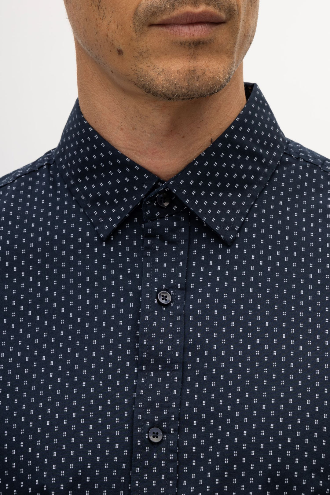 Ryan Dark Navy Geo Shirt