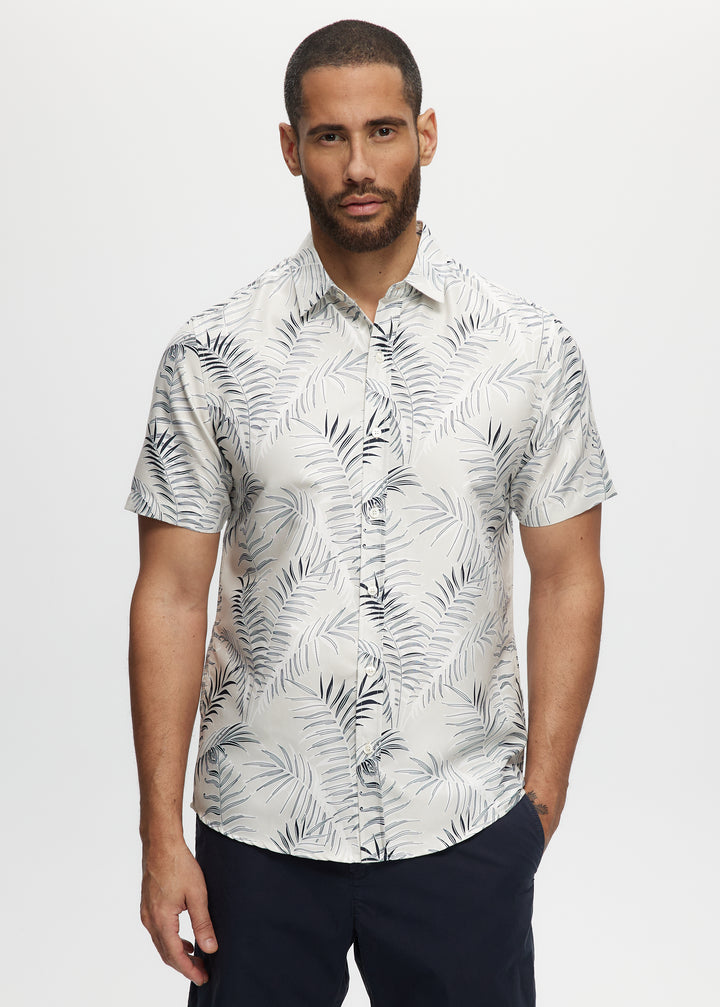 Andrew Offwhite Palm Microfiber Shirt