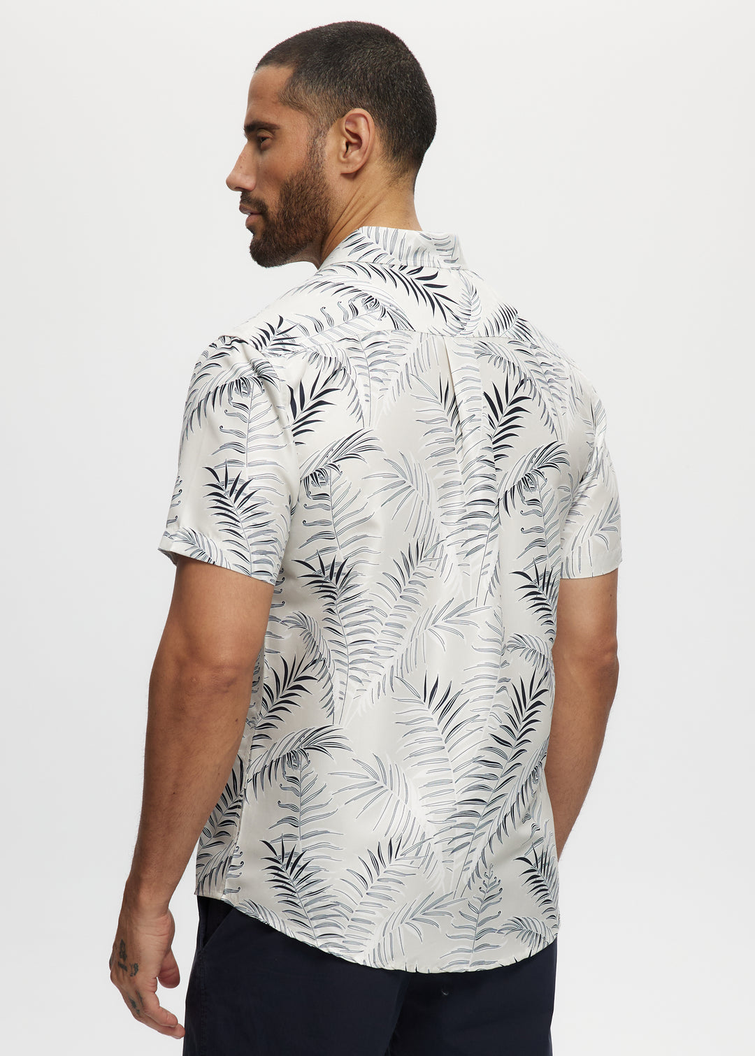 Andrew Offwhite Palm Microfiber Shirt