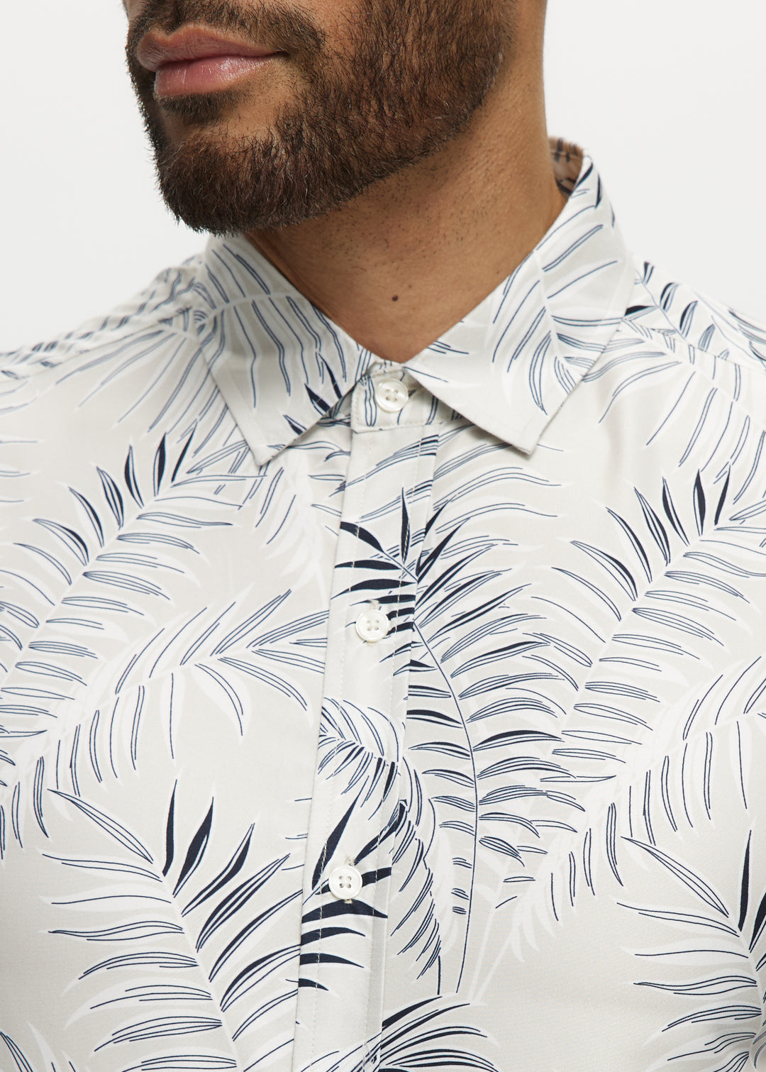 Andrew Offwhite Palm Microfiber Shirt