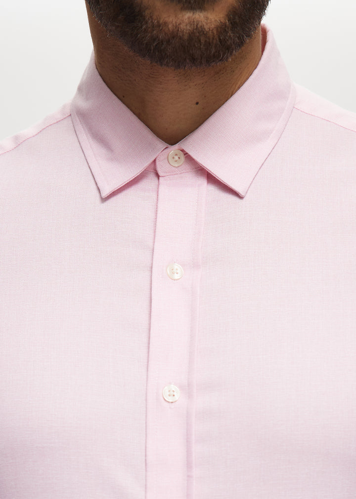 Ryan Soft Touch Stretch Shirt in Pale Pink Shirt