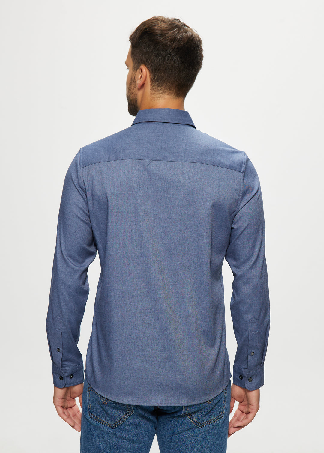 Ryan Stretch Blue Chambray Shirt