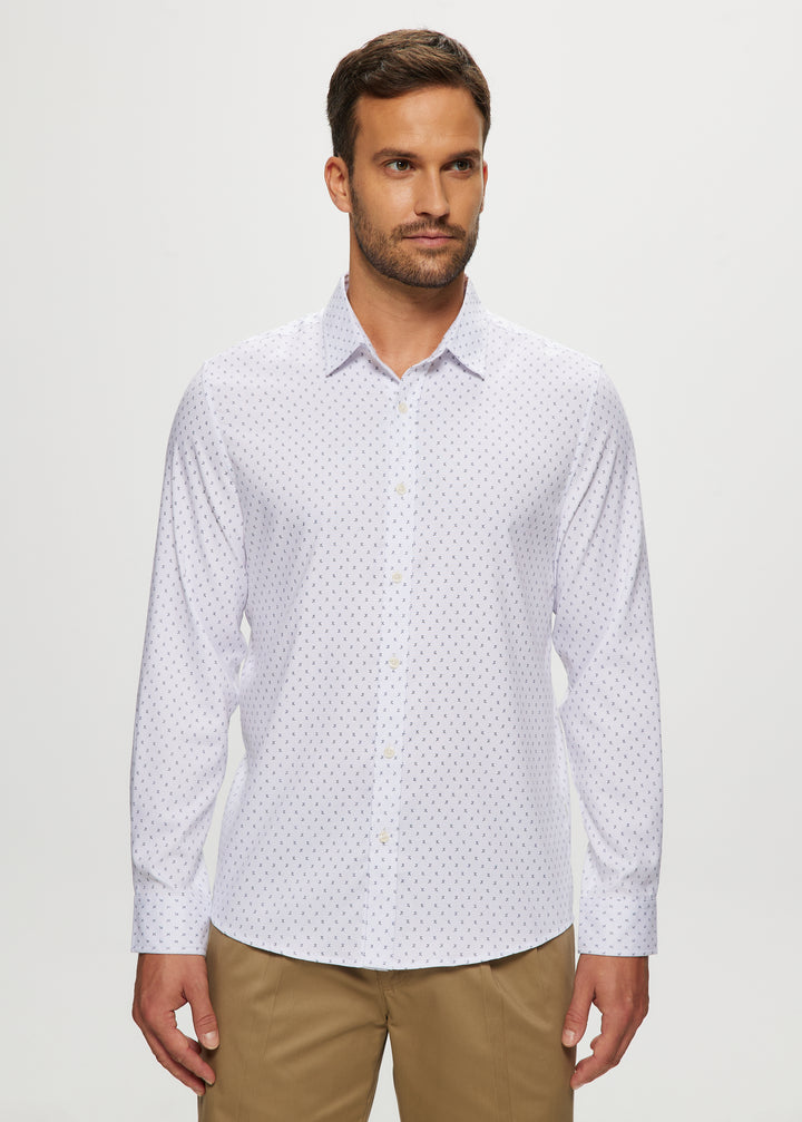 Ryan Soft Touch Stretch Shirt with Ditsy Print