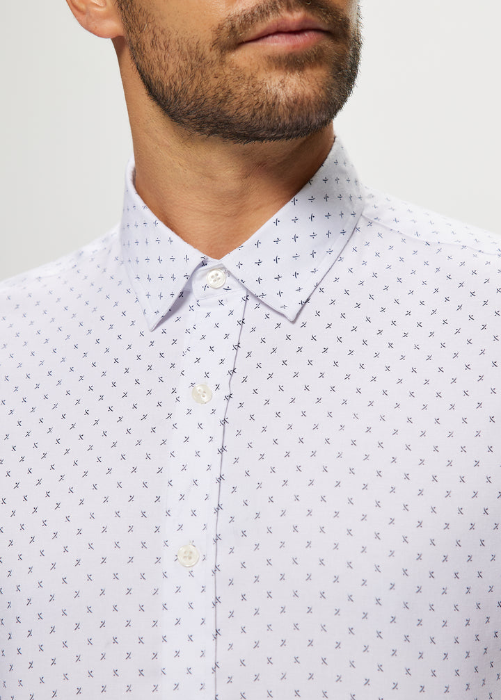 Ryan Soft Touch Stretch Shirt with Ditsy Print