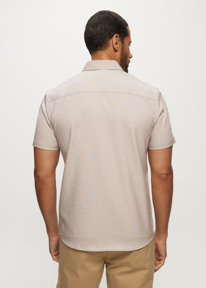 SS Soft Touch Tonal Check Regular 2 Pc Collar Shirt