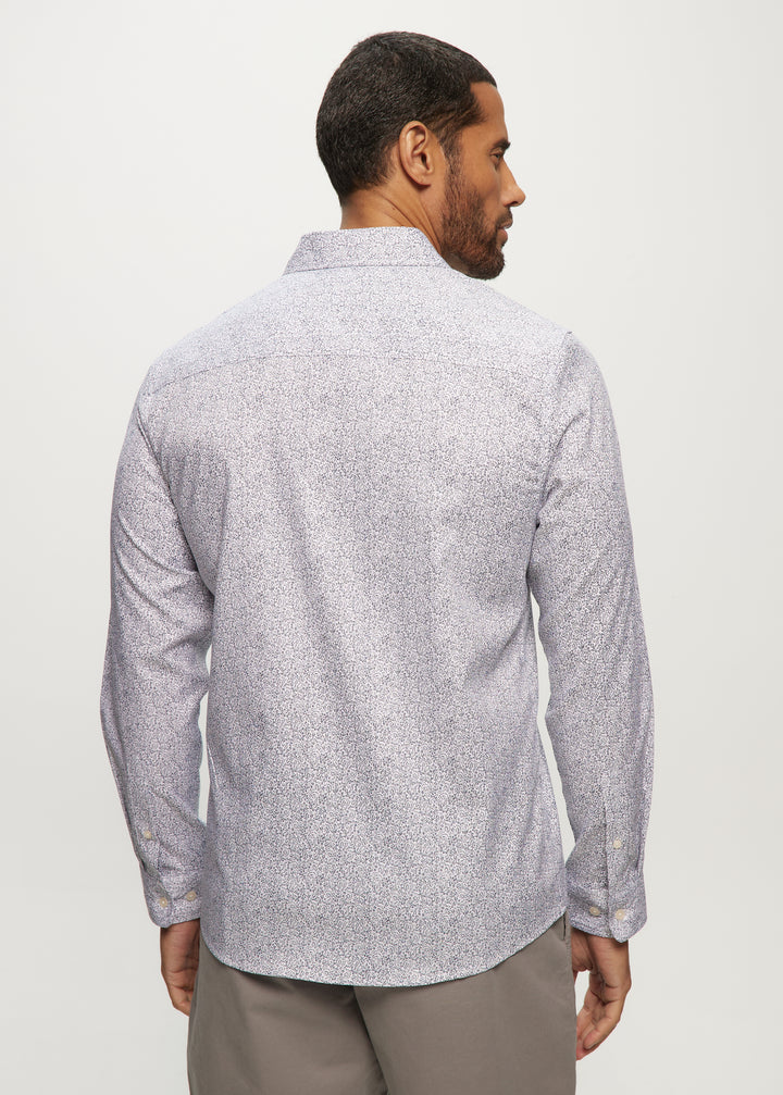 LS AOP Ditsy Floral Soft Touch Shirt in White Ditsy