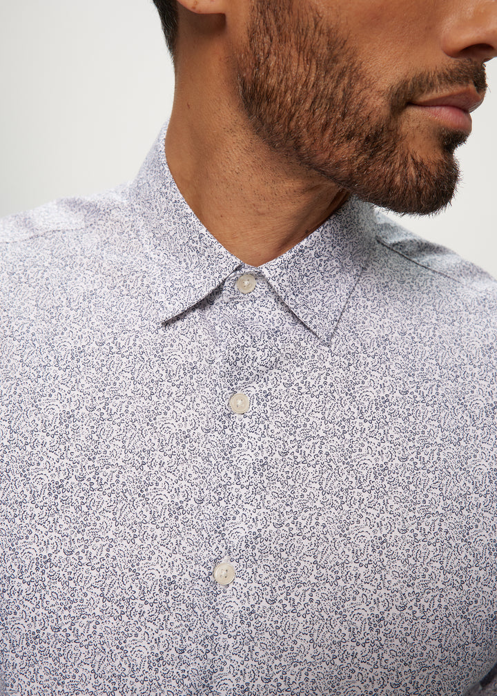 LS AOP Ditsy Floral Soft Touch Shirt in White Ditsy