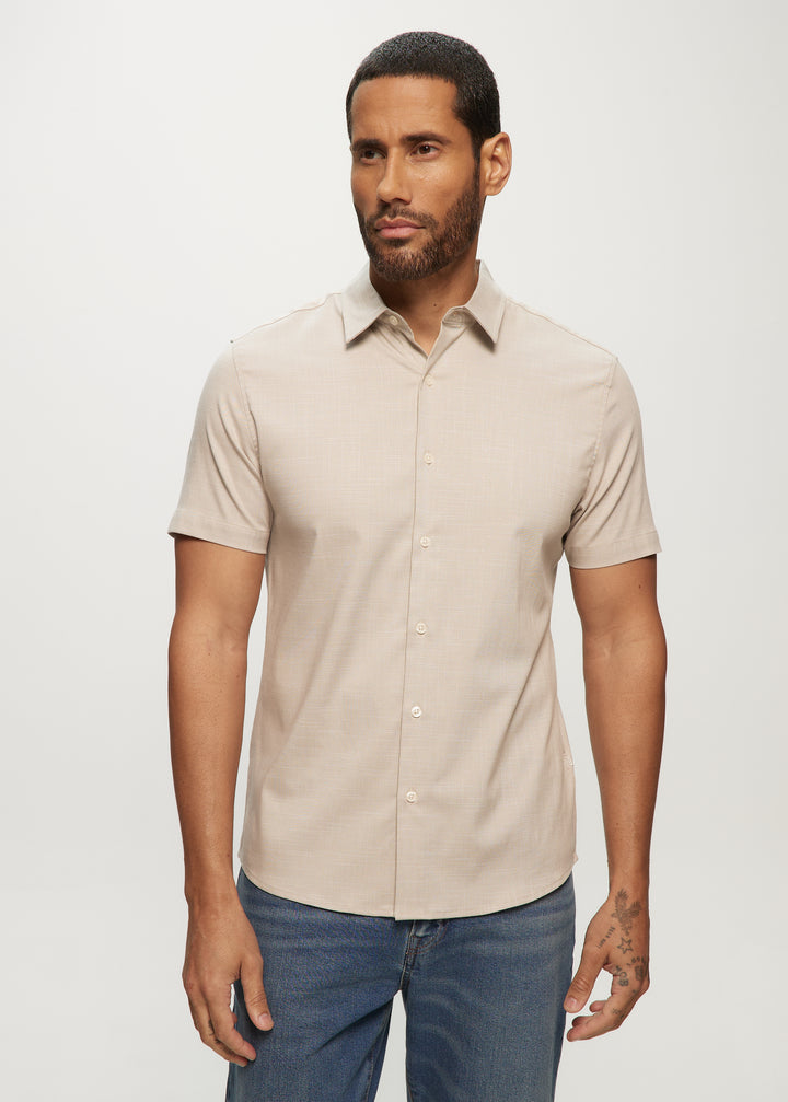 SS Soft Touch Slub Regular Collar Shirt in Linen