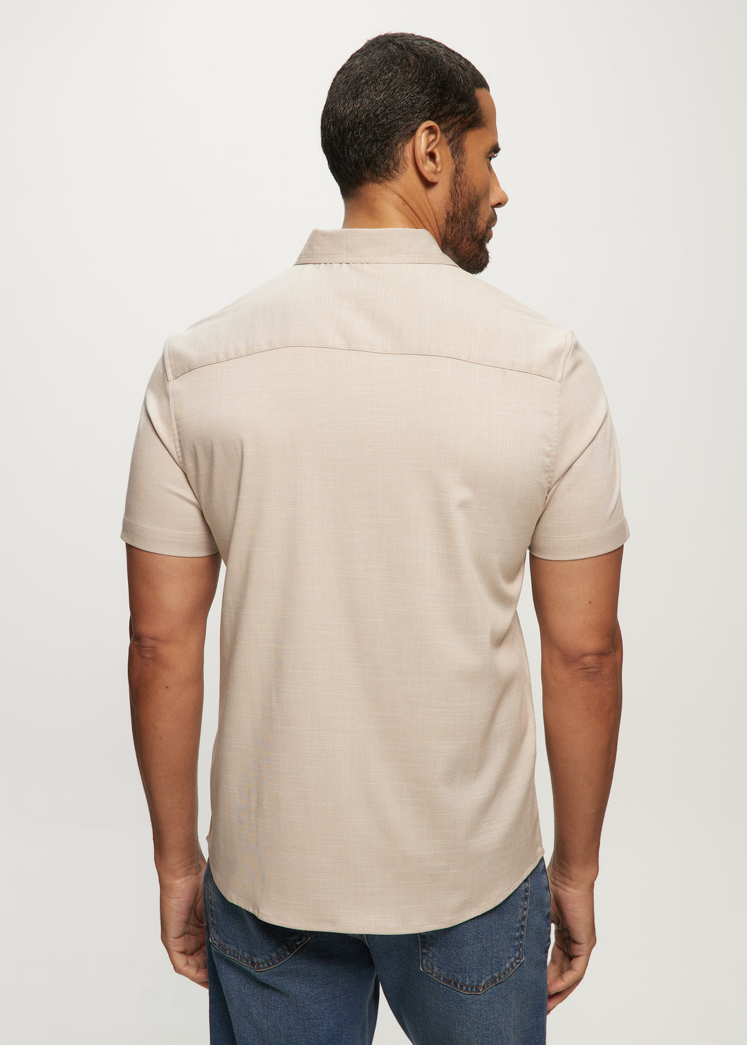SS Soft Touch Slub Regular Collar Shirt in Linen