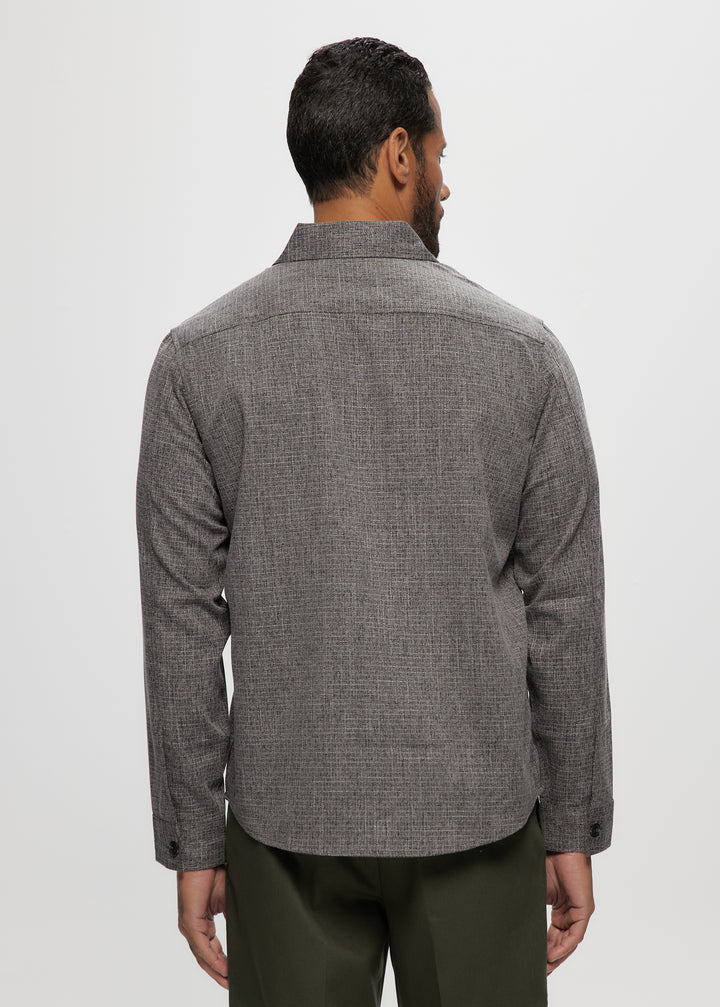LS Black Mix 2 Pocket Overshirt