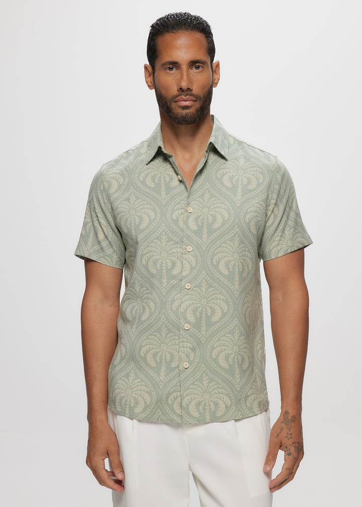 SS Soft Touch AOP Sage Palm