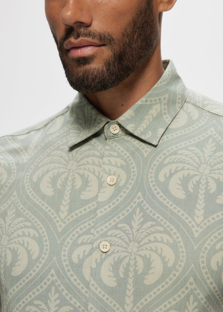 SS Soft Touch AOP Sage Palm