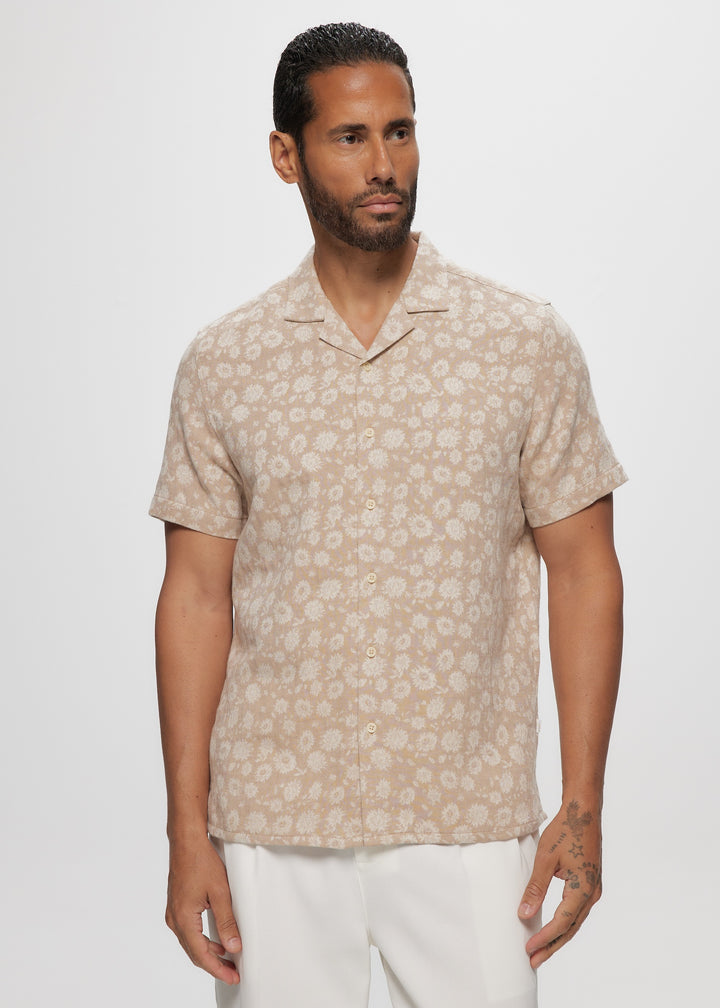SS Floral Jacuard Camp Shirt