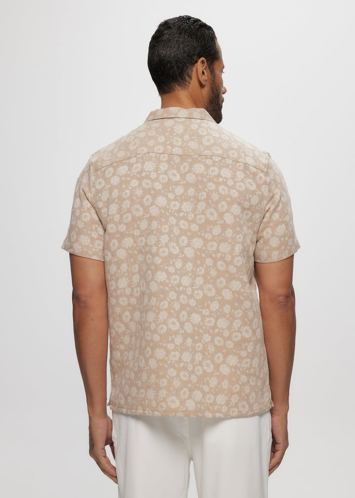 SS Floral Jacuard Camp Shirt