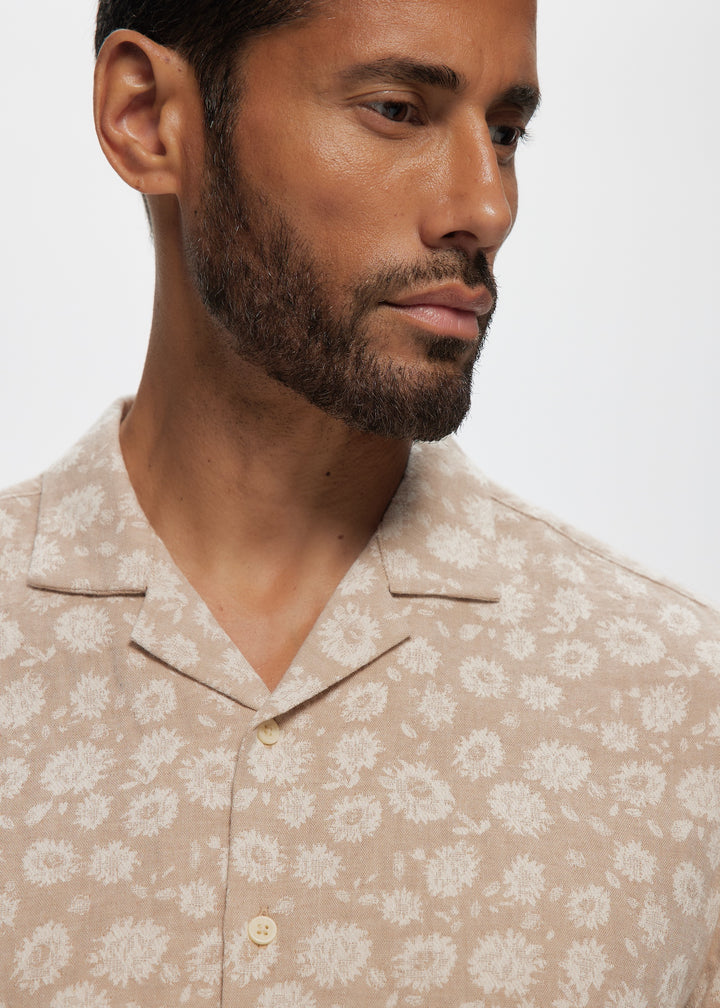 SS Floral Jacuard Camp Shirt