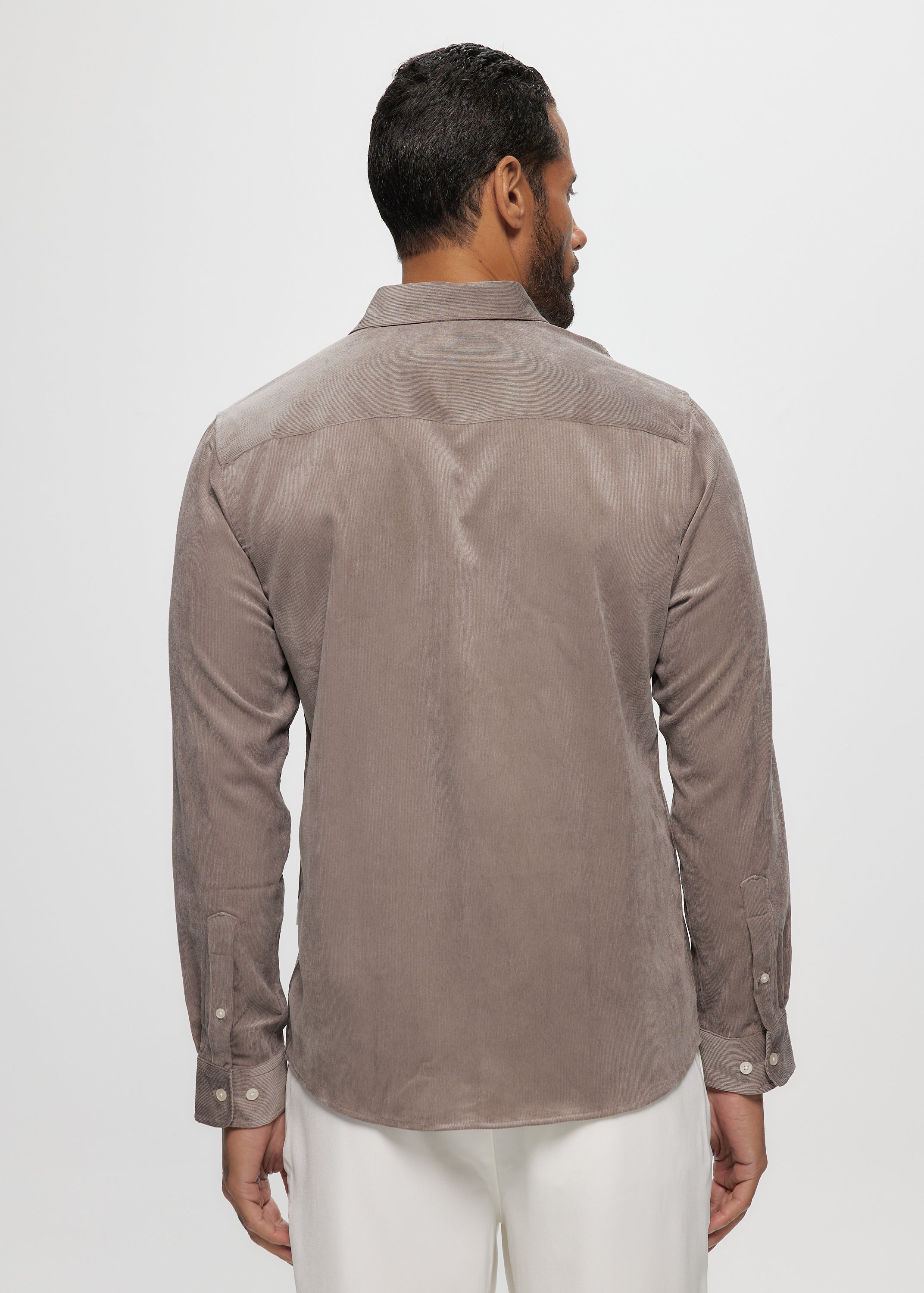 LS Stretch Corduroy Shirt in Stone – Julian & Mark