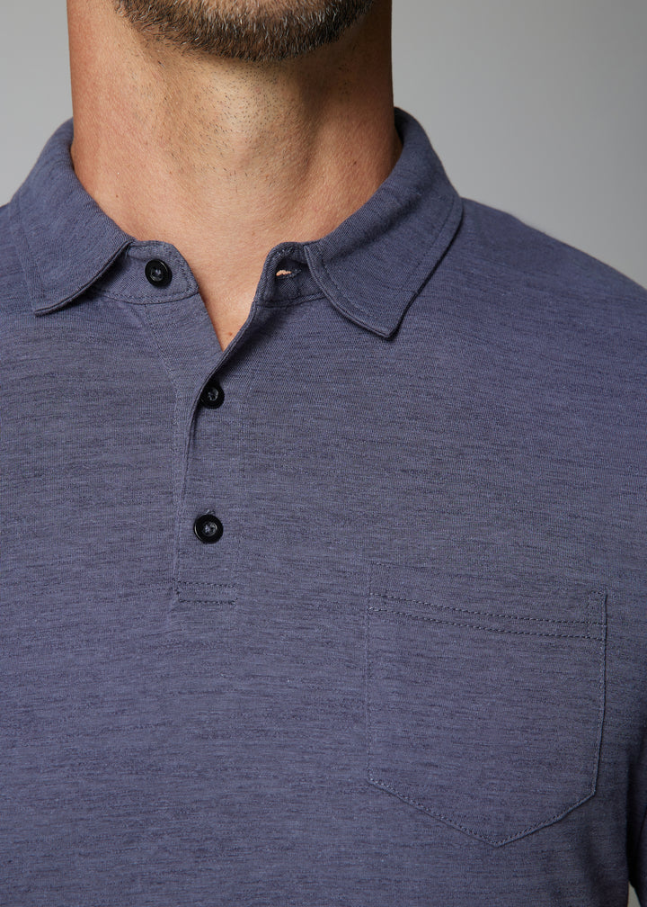 Johnny Cotton Melange Steel Polo