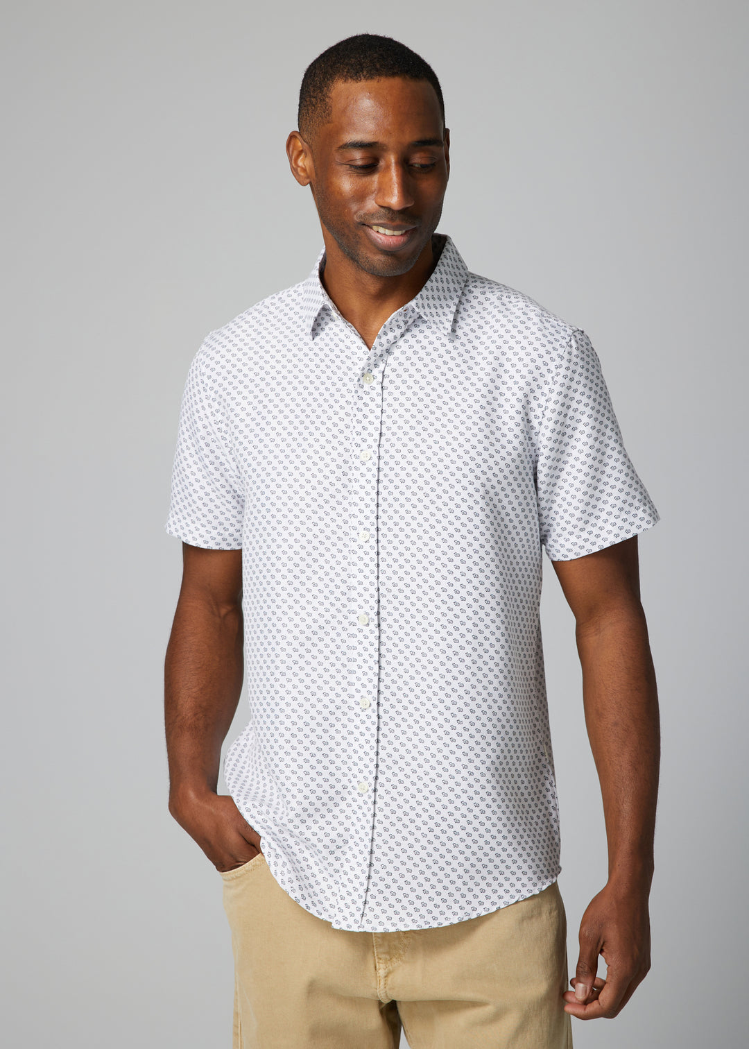 Andrew White Ditsy Shirt