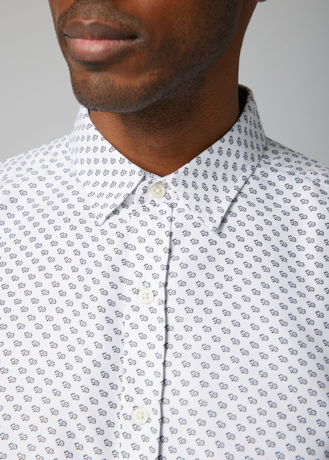 Andrew White Ditsy Shirt