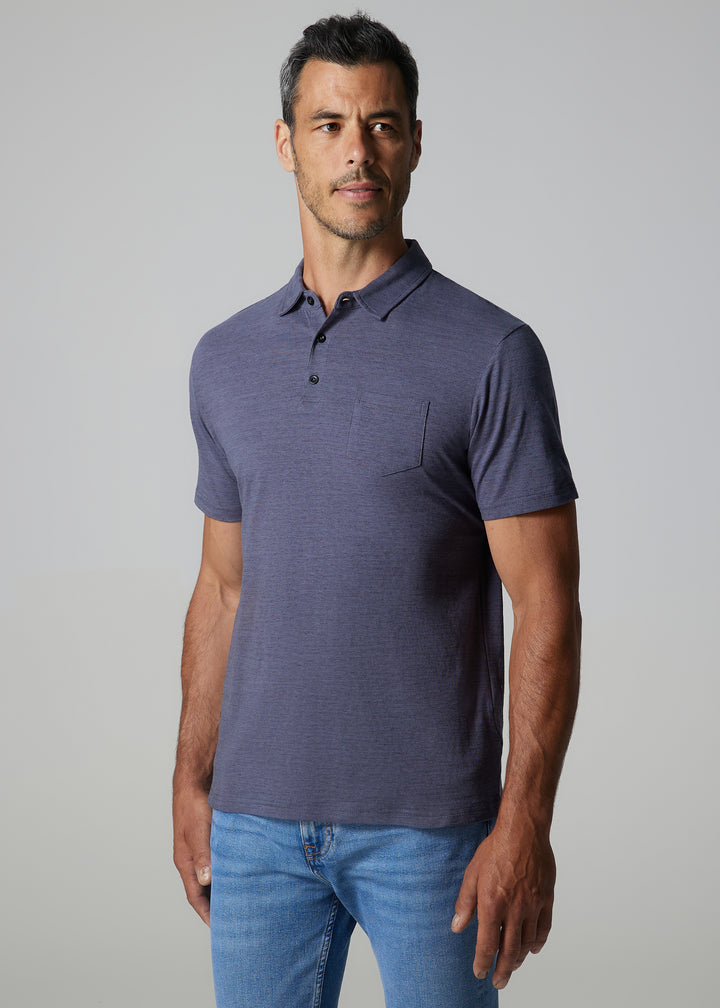 Johnny Cotton Melange Steel Polo