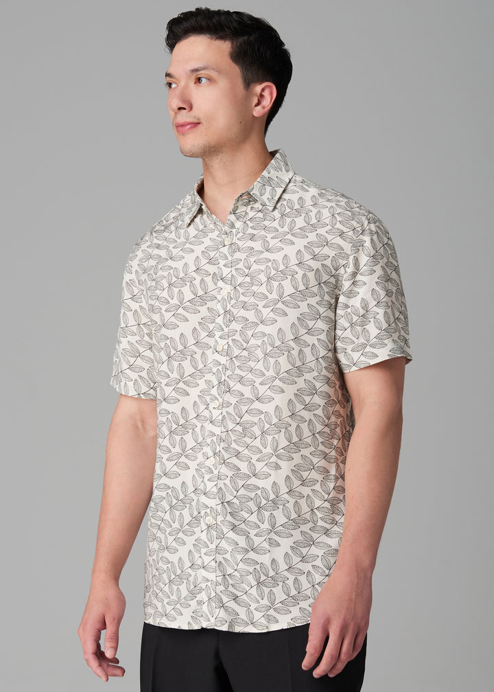 Andrew White Leaf Shirt