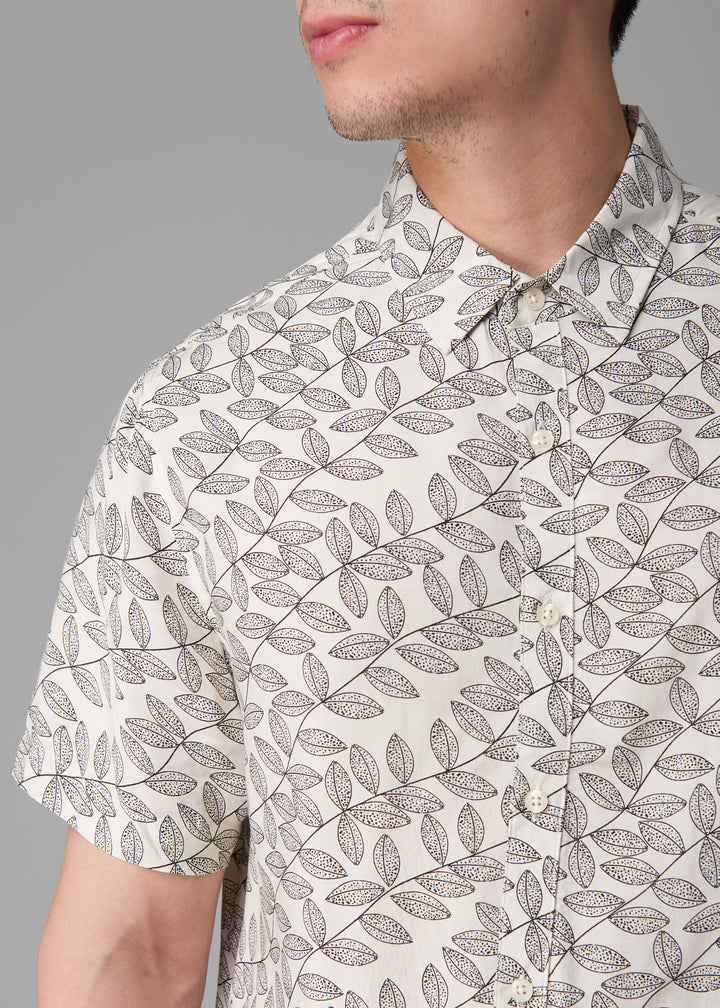 Andrew White Leaf Shirt