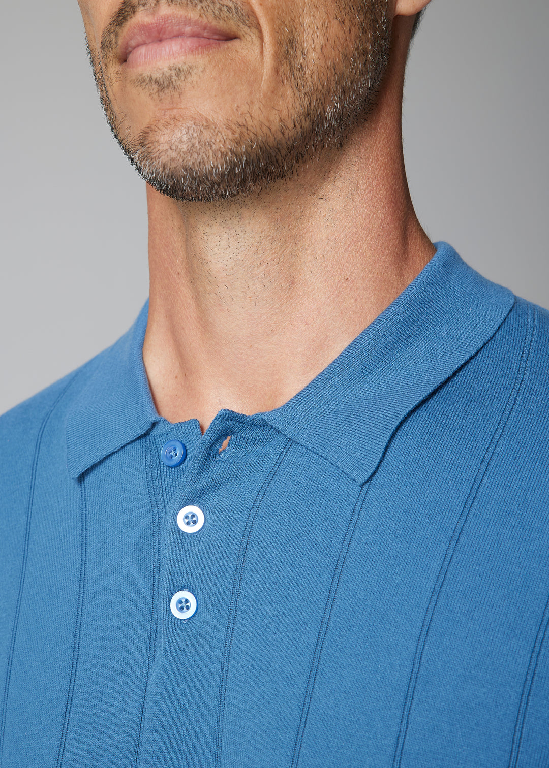 Jacob Blue Sweater Knit Polo