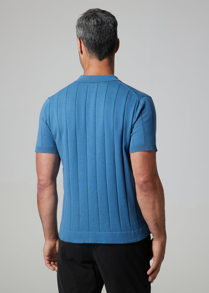 Jacob Blue Sweater Knit Polo